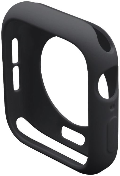 Apple Watch 44MM Hoesje Flexibel TPU met Folie Screenprotector Zwart afbeelding 3