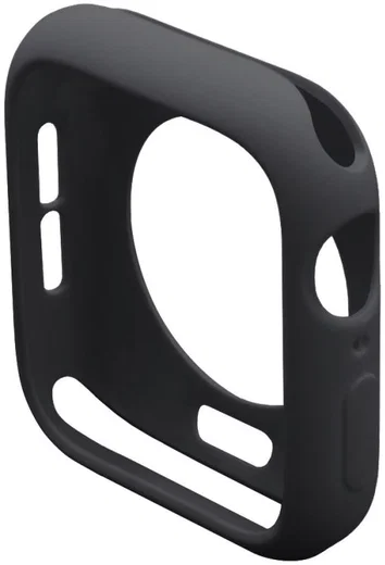 Apple Watch 44MM Hoesje Flexibel TPU met Folie Screenprotector Zwart afbeelding 3