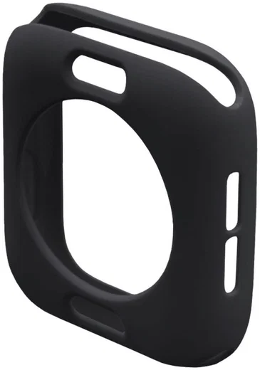 Apple Watch 44MM Hoesje Flexibel TPU met Folie Screenprotector Zwart afbeelding 5