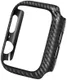 Apple Watch 44MM Hoesje Carbon TPU Bumper met Screenprotector Zwart afbeelding 3