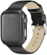 Apple Watch 44MM Hoesje Carbon TPU Bumper met Screenprotector Zwart afbeelding 2