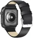 Apple Watch 44MM Hoesje Carbon TPU Bumper met Screenprotector Zwart afbeelding 5