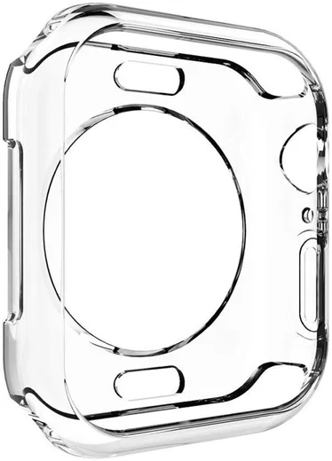 Apple Watch 44MM Hoesje Flexibel TPU met Folie Screenprotector Clear afbeelding 5