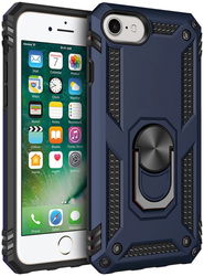 iPhone SE (2020/2022) / 8 / 7 Hoesje Kickstand TPU Donker Blauw afbeelding
