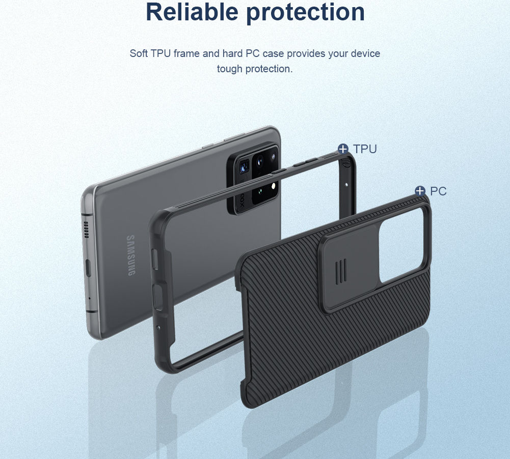 Nillkin CamShield Galaxy S20 Ultra Hoesje met Camera Slider Zwart afbeelding 9