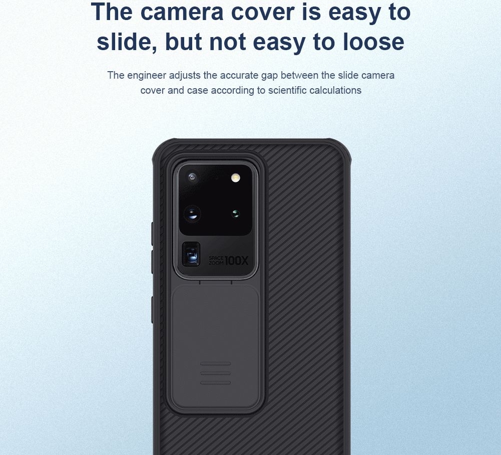 Nillkin CamShield Galaxy S20 Ultra Hoesje met Camera Slider Zwart afbeelding 14
