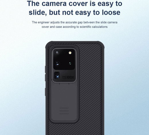 Nillkin CamShield Galaxy S20 Ultra Hoesje met Camera Slider Zwart afbeelding 14