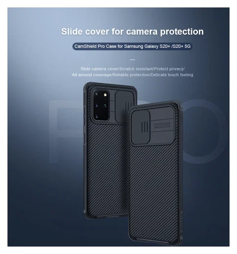 Nillkin CamShield Galaxy S20 Plus Hoesje met Camera Slider Zwart afbeelding 7
