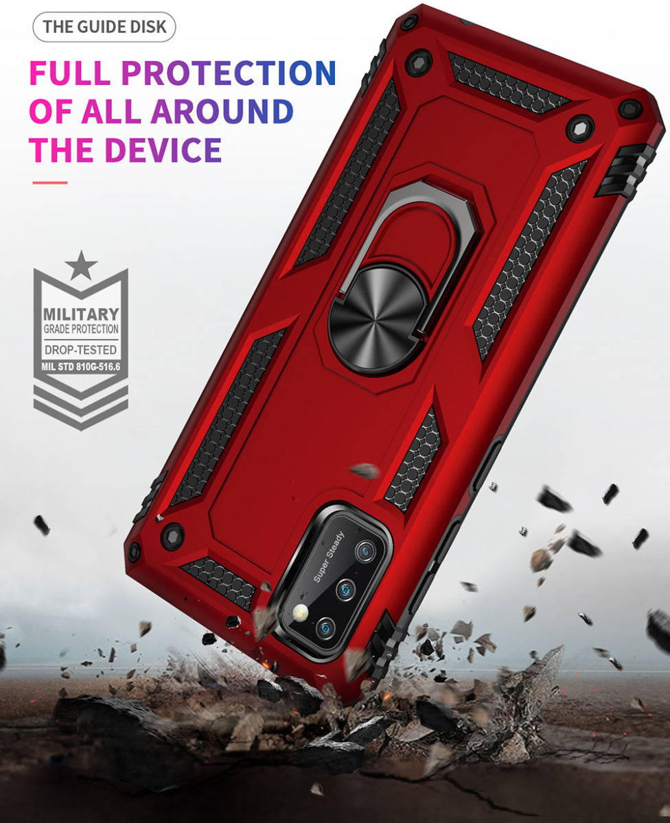 Samsung Galaxy A41 Hybride Hoesje met Kickstand Groen afbeelding 2