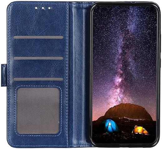 Samsung Galaxy A21s Vintage Portemonnee Hoesje Blauw afbeelding 3