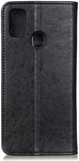 Samsung Galaxy A21s Crazy Horse Leather Wallet Case Zwart afbeelding 4