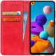 Samsung Galaxy A21s Crazy Horse Leather Wallet Case Rood afbeelding 1