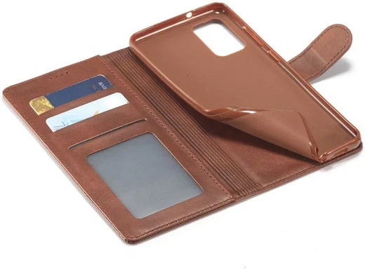 LC.IMEEKE Samsung Galaxy A41 Portemonnee Stand Hoesje Bruin afbeelding 11