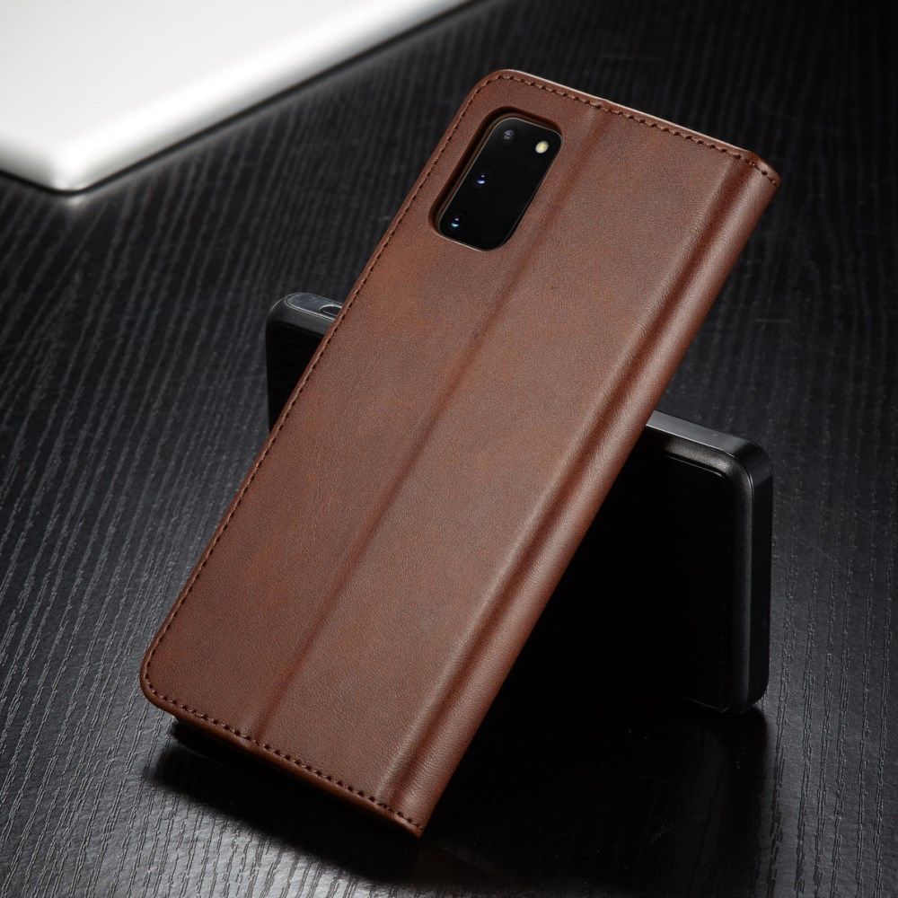 LC.IMEEKE Samsung Galaxy A41 Portemonnee Stand Hoesje Bruin afbeelding 13