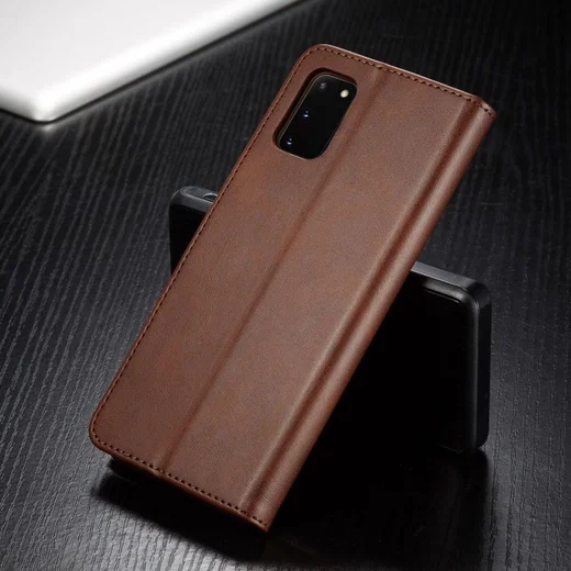 LC.IMEEKE Samsung Galaxy A41 Portemonnee Stand Hoesje Bruin afbeelding 13