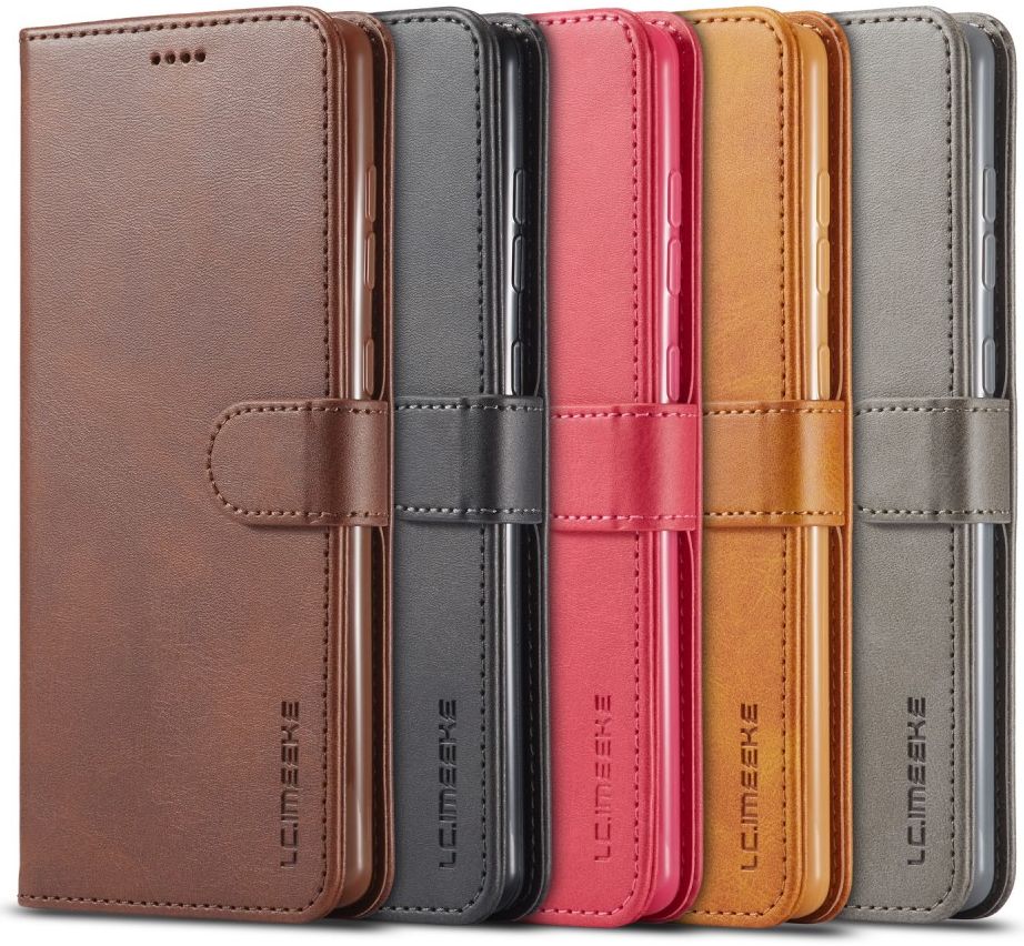LC.IMEEKE Samsung Galaxy A41 Portemonnee Stand Hoesje Bruin afbeelding 6
