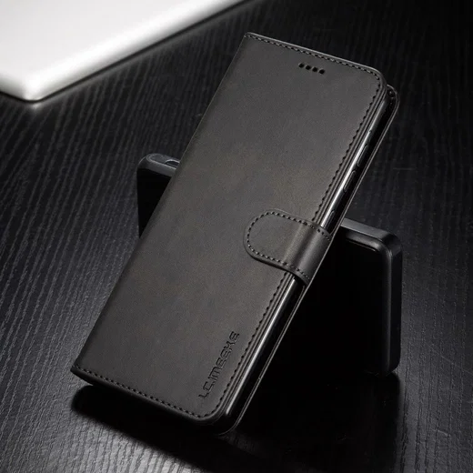 LC.IMEEKE Samsung Galaxy A41 Portemonnee Stand Hoesje Zwart afbeelding 4