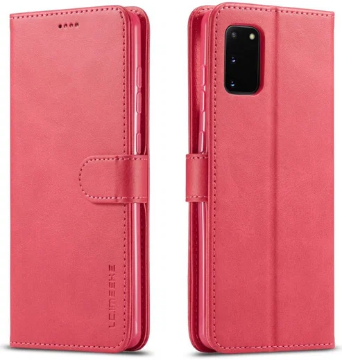 LC.IMEEKE Samsung Galaxy A41 Portemonnee Stand Hoesje Rood afbeelding 1