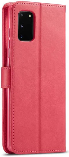 LC.IMEEKE Samsung Galaxy A41 Portemonnee Stand Hoesje Rood afbeelding 3