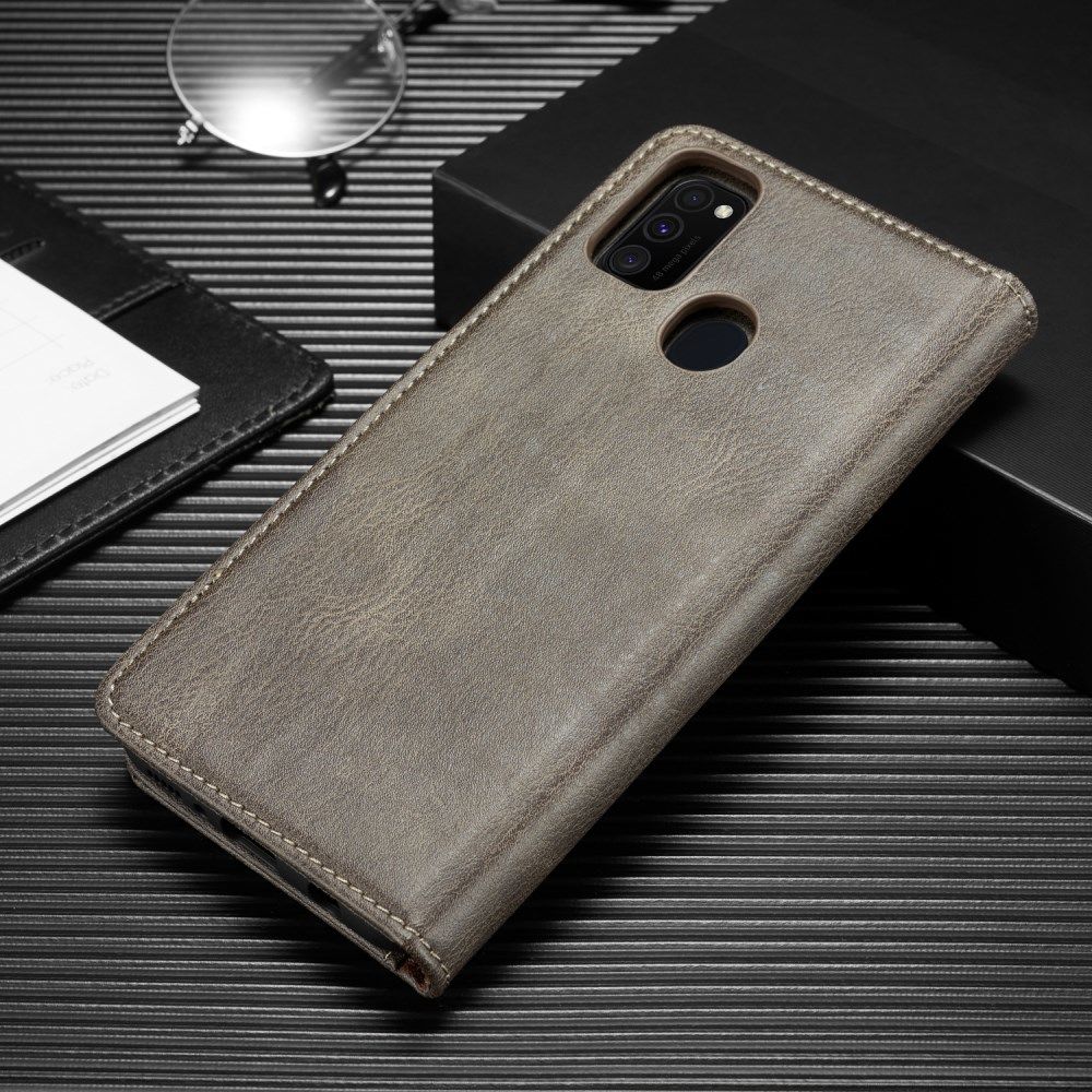 Samsung Galaxy M21 2-in-1 Bookcase en Back Cover Hoesje Grijs afbeelding 4