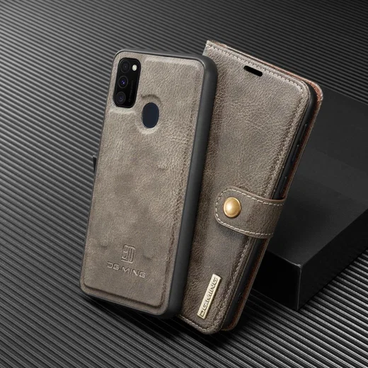 Samsung Galaxy M21 2-in-1 Bookcase en Back Cover Hoesje Grijs afbeelding 7