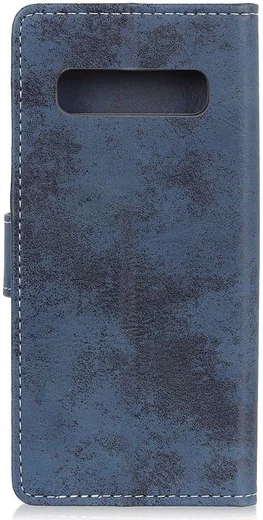 LG V60 ThinQ 5G Hoesje Retro Wallet Stand Kunst Leer Blauw afbeelding 3