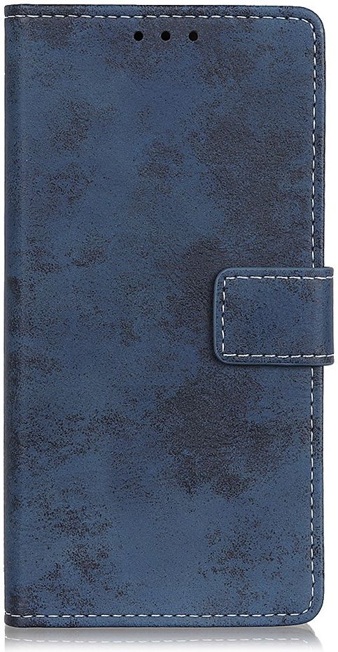 LG V60 ThinQ 5G Hoesje Retro Wallet Stand Kunst Leer Blauw afbeelding 5