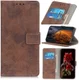 LG V60 ThinQ 5G Hoesje Retro Wallet Stand Kunst Leer Bruin afbeelding 1