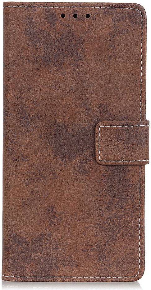 LG V60 ThinQ 5G Hoesje Retro Wallet Stand Kunst Leer Bruin afbeelding 6