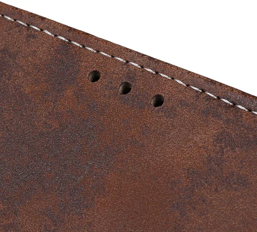 LG V60 ThinQ 5G Hoesje Retro Wallet Stand Kunst Leer Bruin afbeelding 7