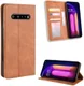 LG V60 Retro Stijl Kunstleren Portemonnee Hoesje Bruin afbeelding 11