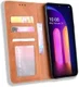 LG V60 Retro Stijl Kunstleren Portemonnee Hoesje Bruin afbeelding 1