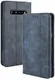 LG V60 Retro Stijl Kunstleren Portemonnee Hoesje Blauw afbeelding 2