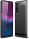 Motorola Edge Geborsteld TPU Hoesje Zwart afbeelding 1