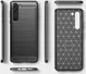 Motorola Edge Geborsteld TPU Hoesje Zwart afbeelding 5