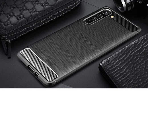 Motorola Edge Geborsteld TPU Hoesje Zwart afbeelding 6