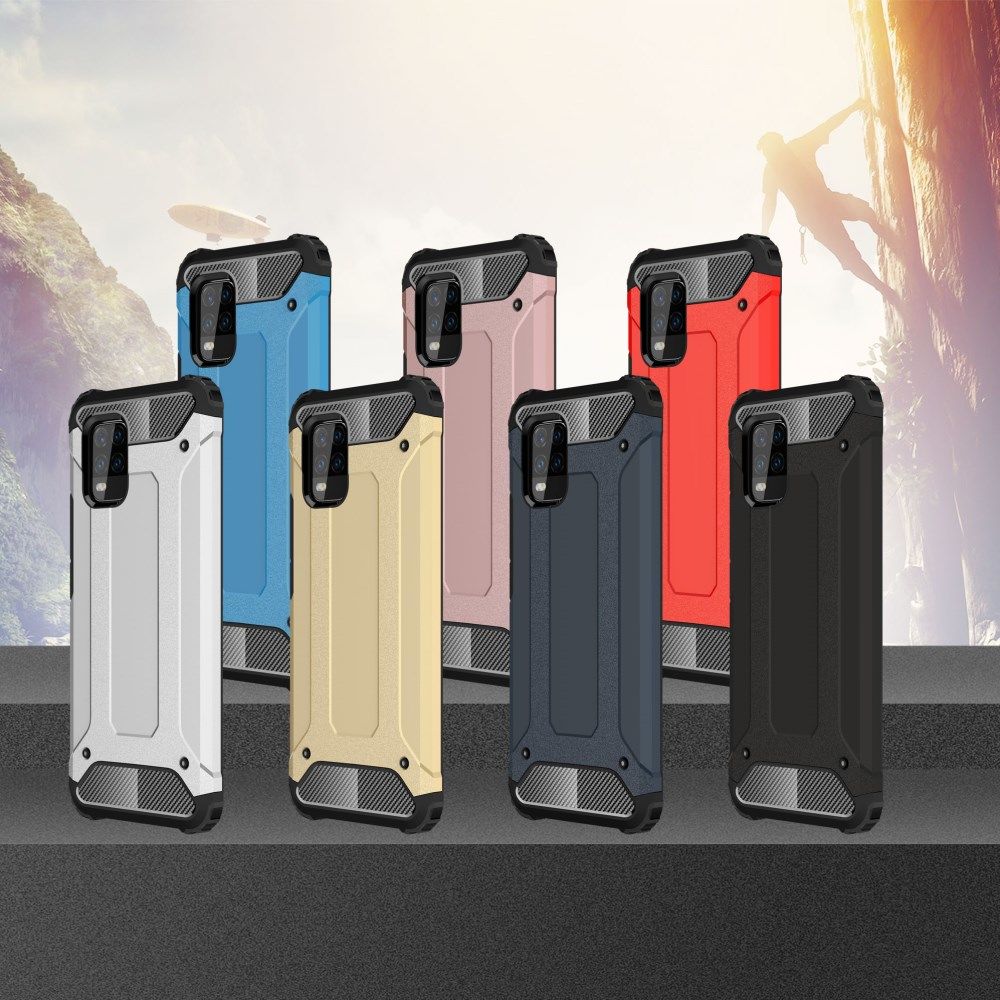 Xiaomi Mi 10 Lite Hoesje Shock Proof Hybride Back Cover Zwart afbeelding 4