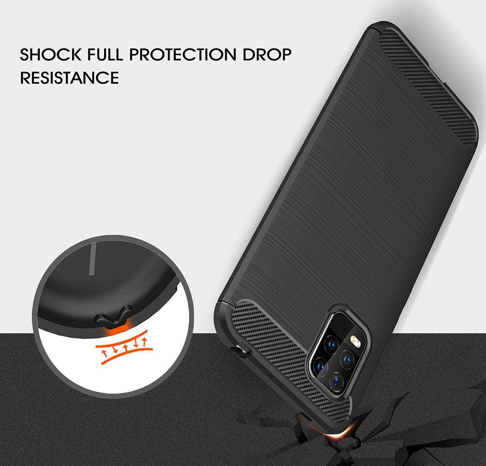 Xiaomi Mi 10 Lite Hoesje Geborsteld TPU Flexibele Back Cover Blauw afbeelding 2