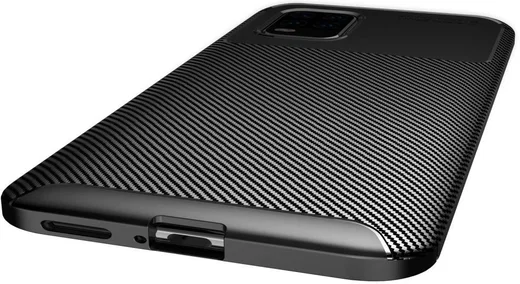 Xiaomi Mi 10 Lite Hoesje Geborsteld Carbon Flexibele Back Cover Bruin afbeelding 4
