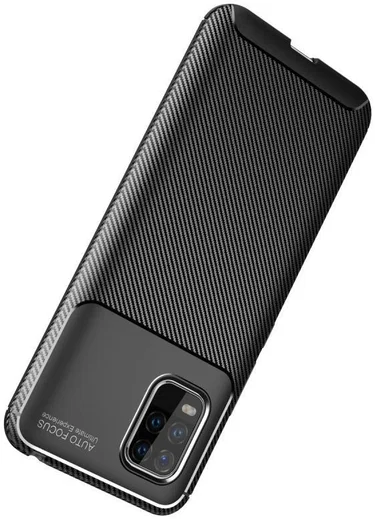 Xiaomi Mi 10 Lite Hoesje Geborsteld Carbon Flexibele Back Cover Bruin afbeelding 7