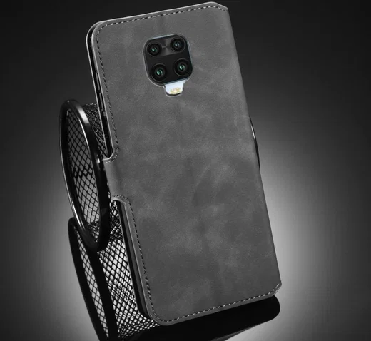 DG Ming Retro Portemonnee Xiaomi Redmi Note 9S / 9 Pro Hoesje Grijs afbeelding 9