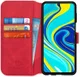 DG Ming Retro Portemonnee Xiaomi Redmi Note 9S / 9 Pro Hoesje Rood afbeelding 1