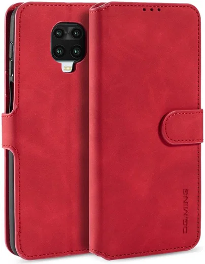 DG Ming Retro Portemonnee Xiaomi Redmi Note 9S / 9 Pro Hoesje Rood afbeelding 2
