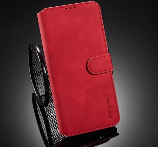DG Ming Retro Portemonnee Xiaomi Redmi Note 9S / 9 Pro Hoesje Rood afbeelding 8