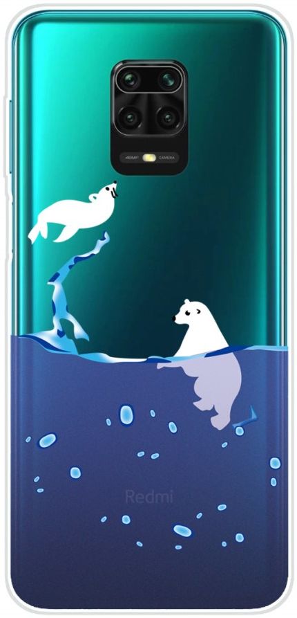 Xiaomi Redmi Note 9S / Note 9 Pro Hoesje TPU met IJsbeer Print afbeelding 1