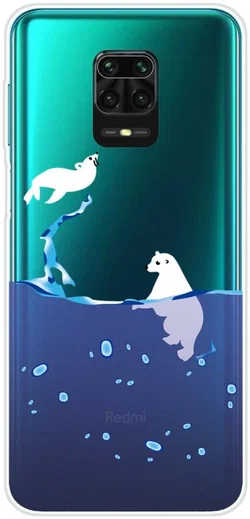 Xiaomi Redmi Note 9S / Note 9 Pro Hoesje TPU met IJsbeer Print afbeelding 1