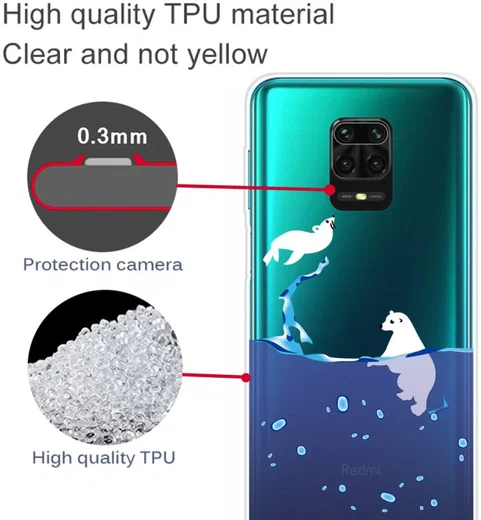Xiaomi Redmi Note 9S / Note 9 Pro Hoesje TPU met IJsbeer Print afbeelding 5
