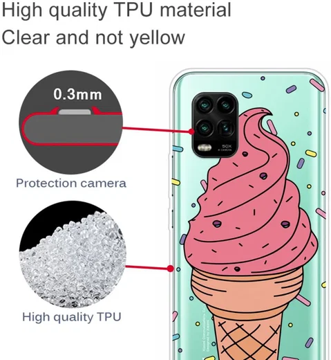Xiaomi Mi 10 Lite Hoesje TPU met IJsje Print afbeelding 4