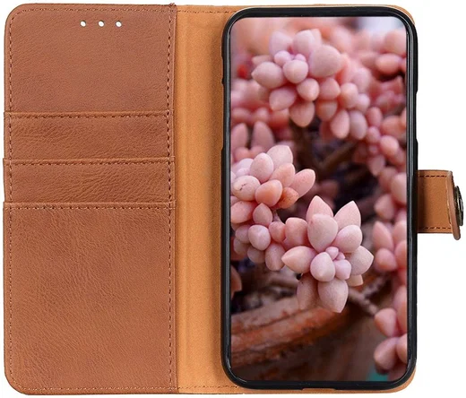 KHAZNEH Oppo Reno 3 Pro Hoesje Portemonnee Book Case Bruin afbeelding 1