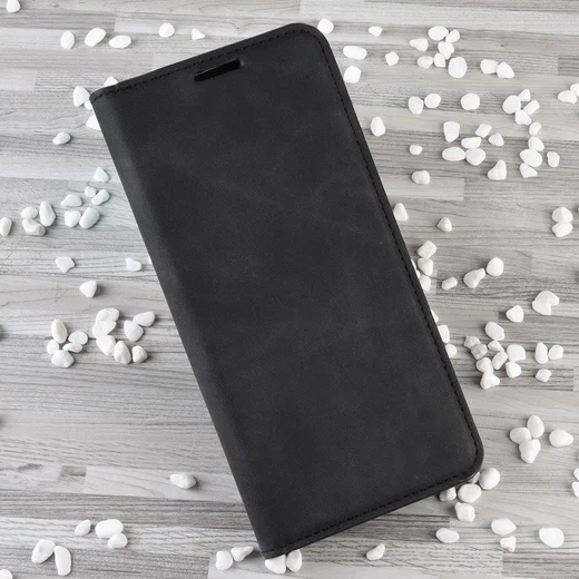 Oppo Reno 3 Hoesje Zijdezacht Kunstleer Portemonnee Zwart afbeelding 4